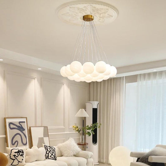 French Style Bubble Moon Planet Chandelier LED Hanging Light