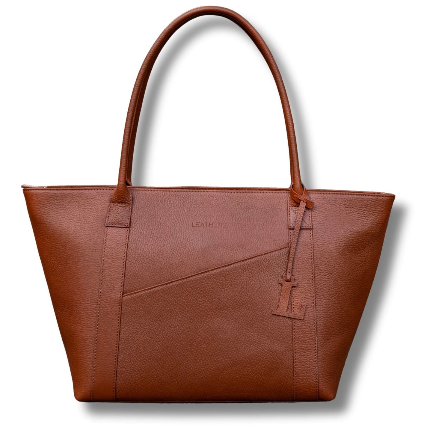 El bolso tote Leathere New York - Coñac