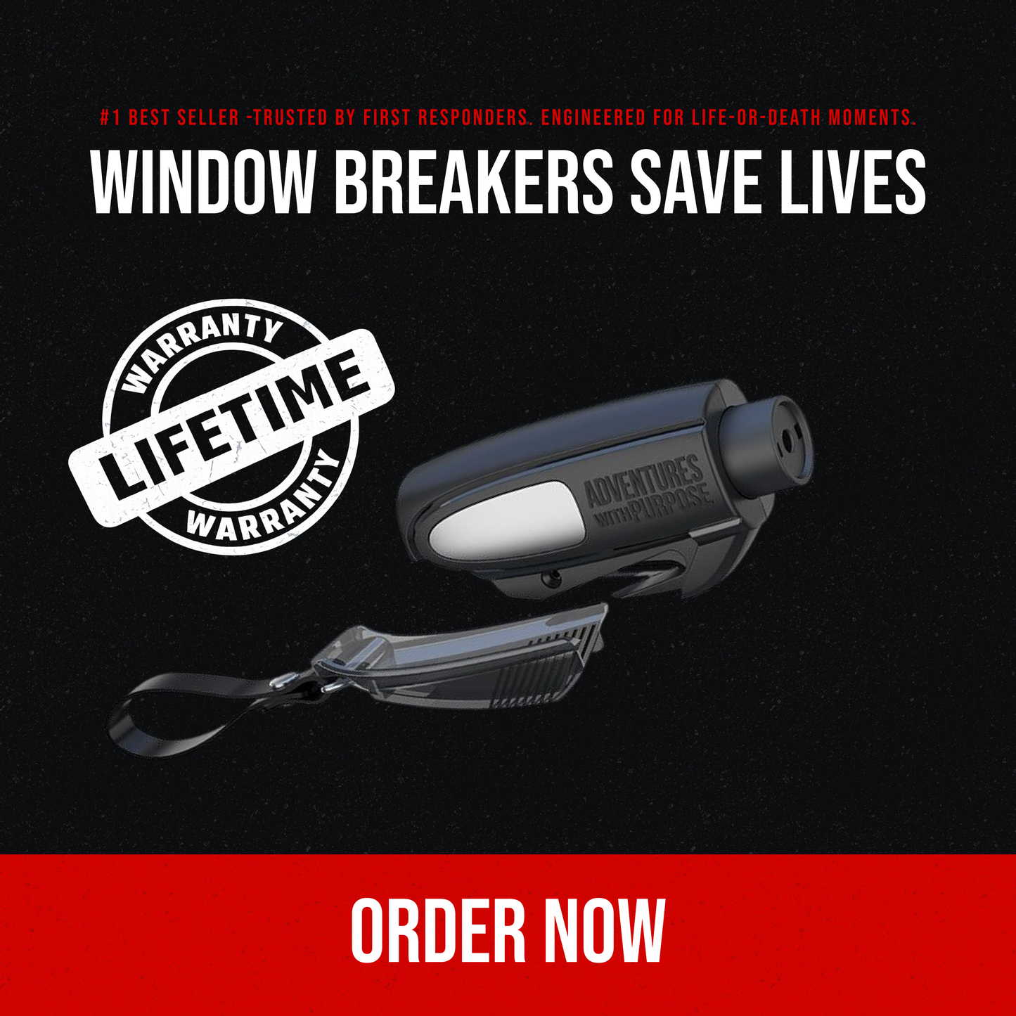 2-in-1 Emergency Window Breaker & Seatbelt Cutter