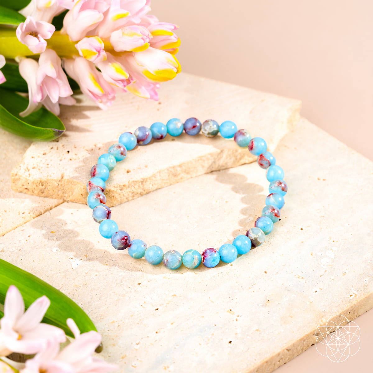 Escudo del Empático – Pulsera de Jaspe Aqua Terra | 6mm