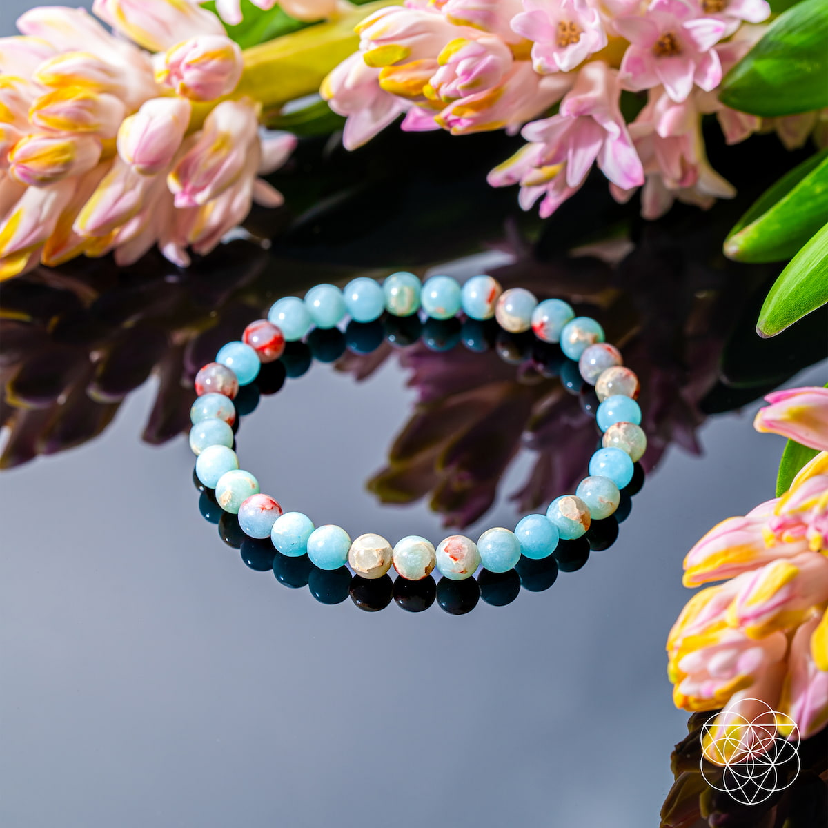 Escudo del Empático – Pulsera de Jaspe Aqua Terra | 6mm