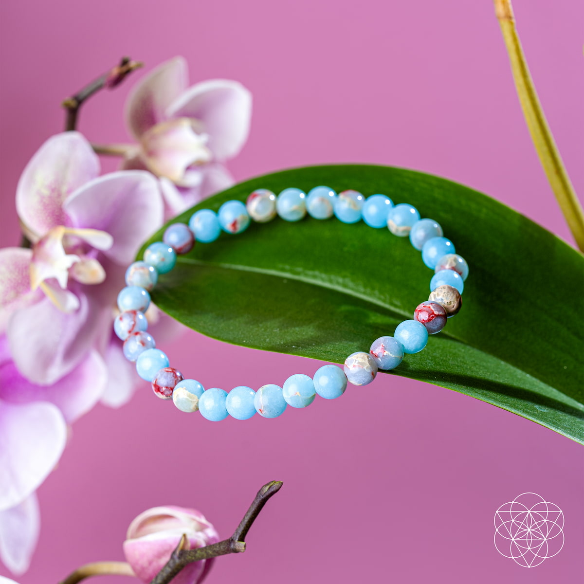 Escudo del Empático – Pulsera de Jaspe Aqua Terra | 6mm