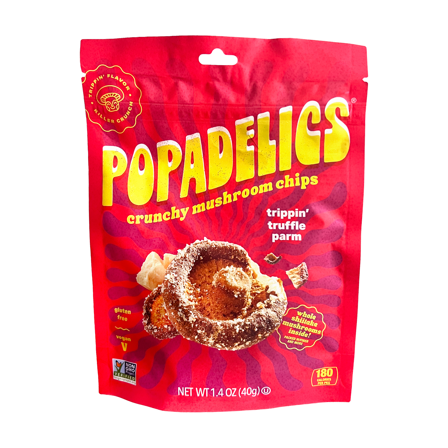 Popadelics Crunchy Mushroom Chips — Variety Pack | All 3 Flavors | 6-Pack