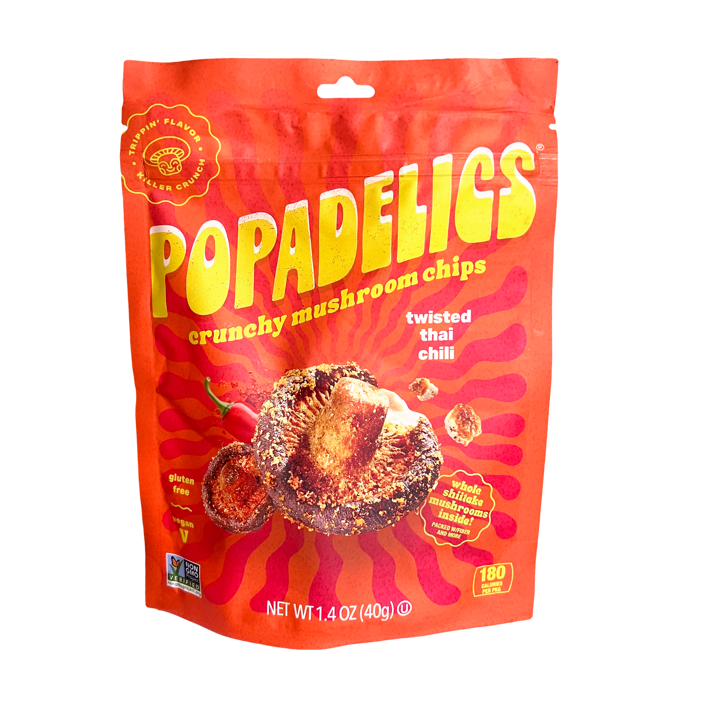 Popadelics Crunchy Mushroom Chips — Variety Pack | All 3 Flavors | 6-Pack