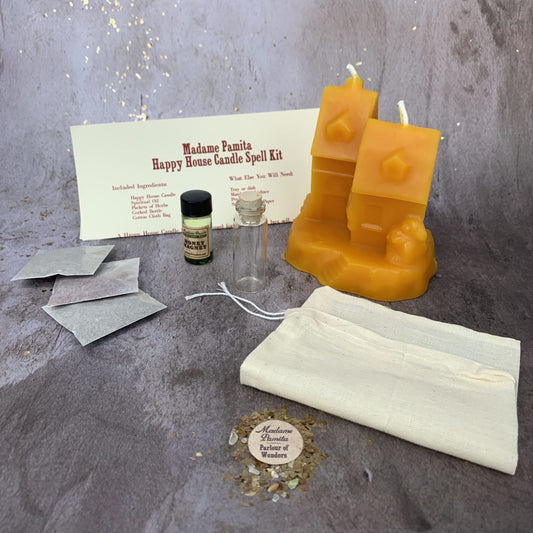 Happy House Candle Spell Kit - Home Protection, Harmony & Blessings