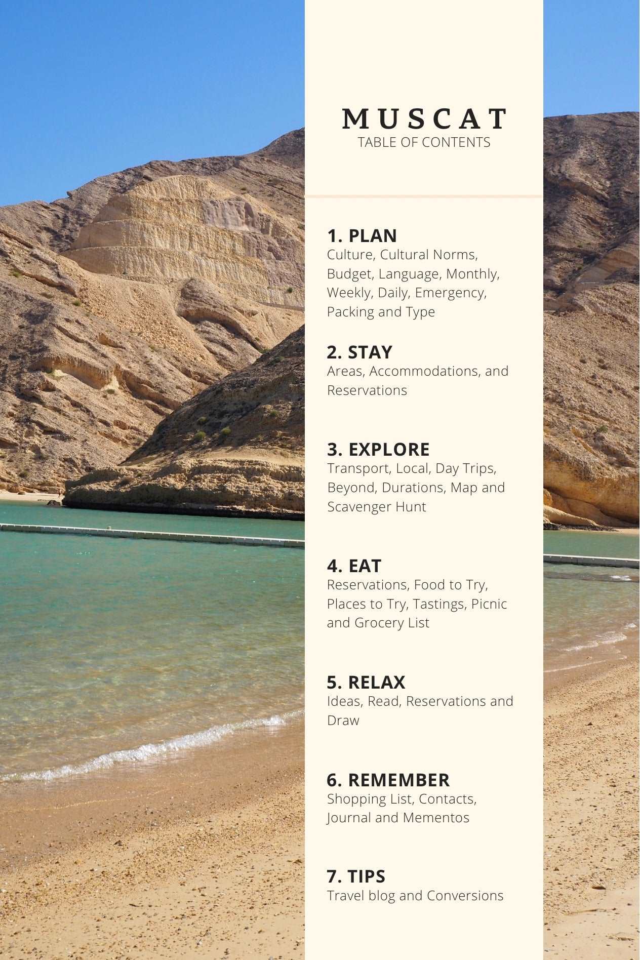 Muscat, Oman Travel Guidebook – 2025 Trip Planner & Journal