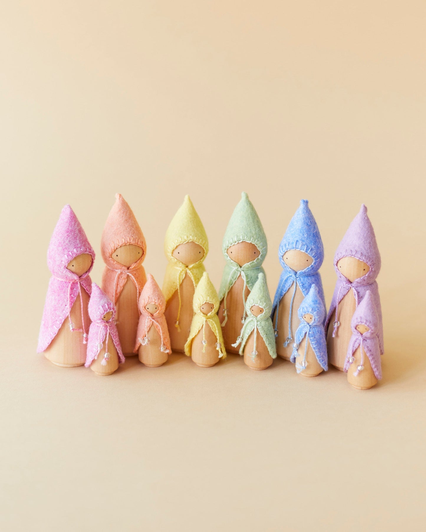 Mini Pastel Purple Wooden Gnome