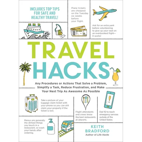 Travel Hacks: Any Procedures or Actions That Solve a Problem, Simplify a Task, Reduce Frustration, and Make Your Next Trip as Awesome as Possible - Paperback