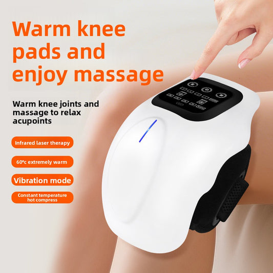 Battery-powered hot compress vibration massage device