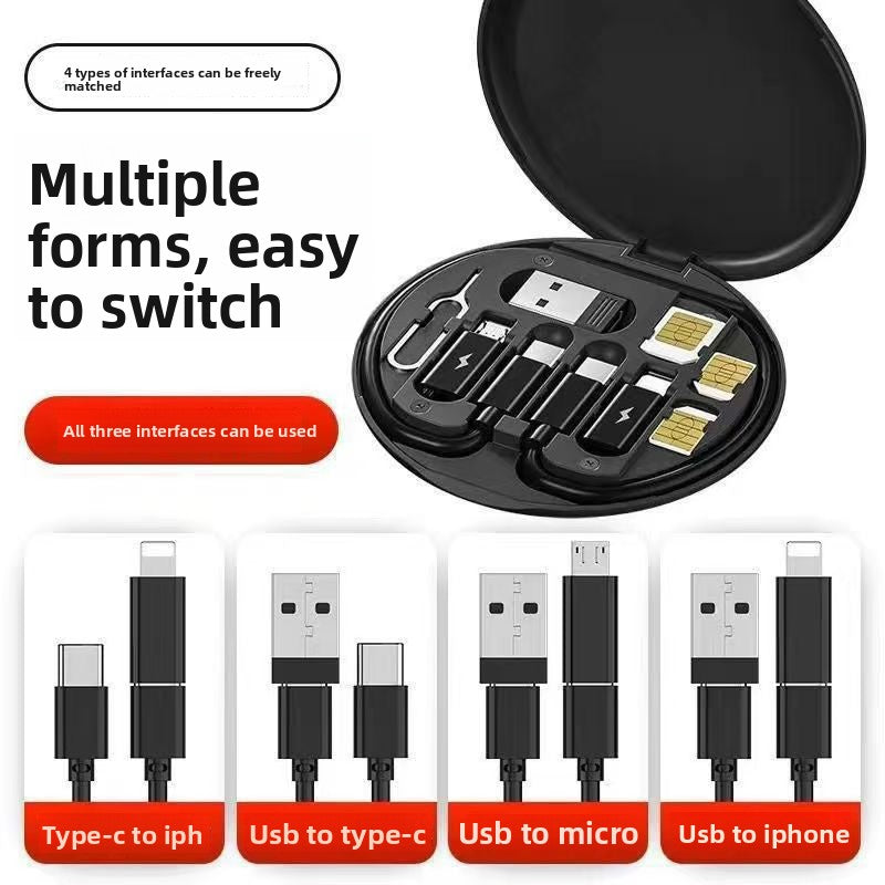 Five-in-One Magnetic Data Cable with Storage Box