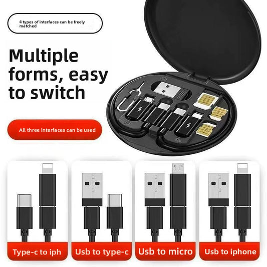 Five-in-One Magnetic Data Cable with Storage Box