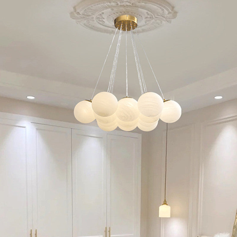 French Style Bubble Moon Planet Chandelier LED Hanging Light