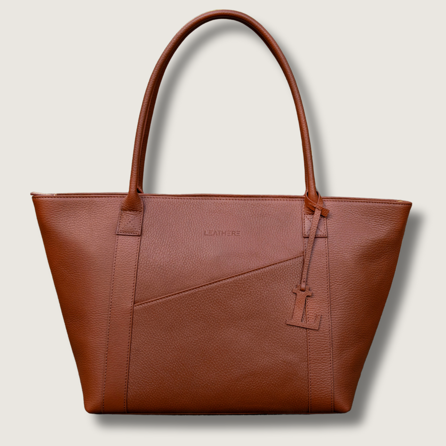 El bolso tote Leathere New York - Coñac