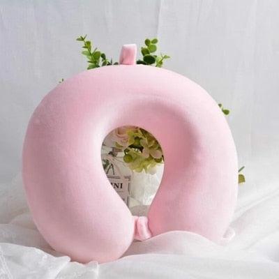 Memory Foam U-Shaped pillow Slow Rebound Neck Pillow Nap Airplane Pillow Travel Cartoon Memory U-Shaped Headrest Long Trip Sleep With No Neck Pain Super Soft Memory Foam Neck Pillow Easy Washing With Removable Cover By My Perfect Dream
